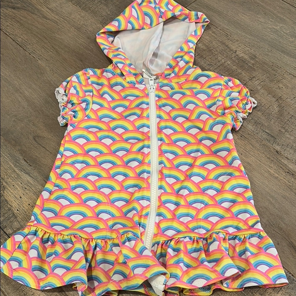 Colorful Rainbow Hooded Dress
